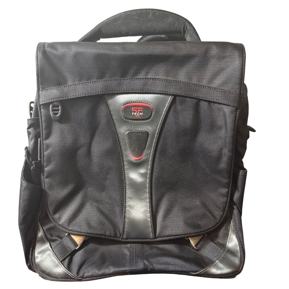 T-Tech by‎ Tumi 5589D Ballistic Nylon Laptop Messenger Bag Black